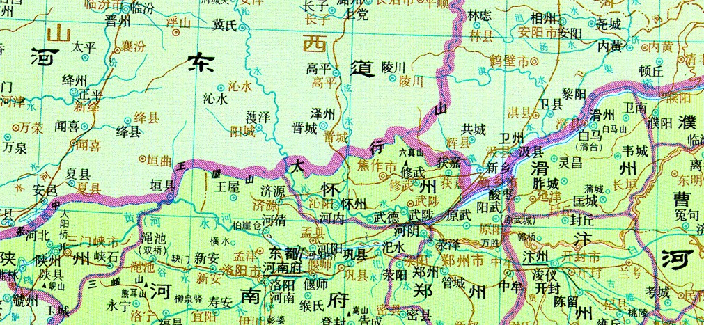 唐。河阳、汴州相对位置