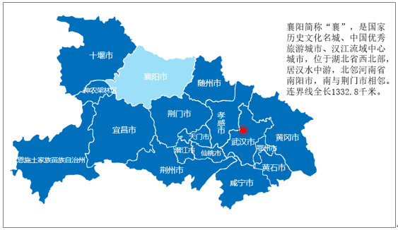 今襄阳在湖北省位置